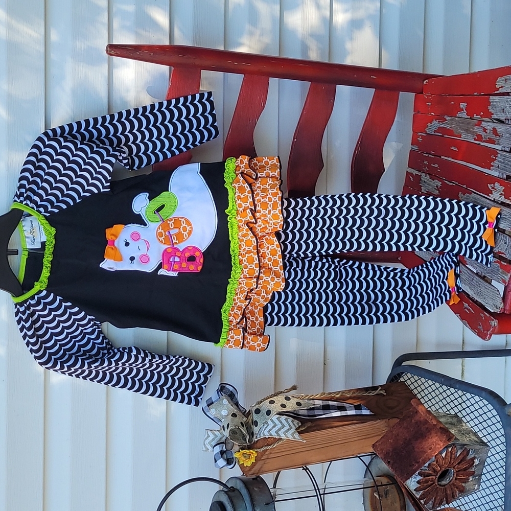 Rare Editions Halloween Boo 2 PC Outfit - Size 6